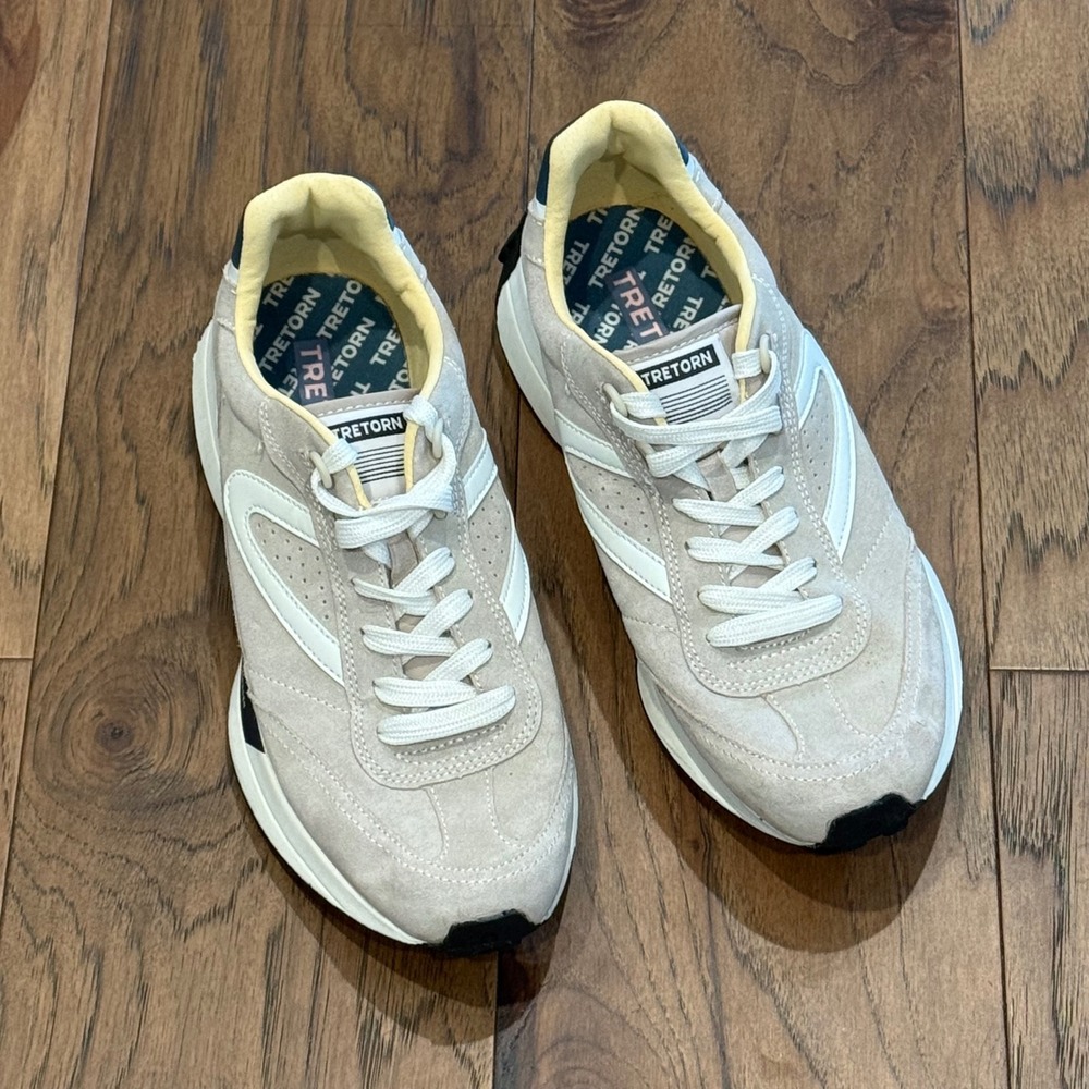 Tretorn Katie Womens Beige Suede Leather Low‎ Top Sneakers Size 10M